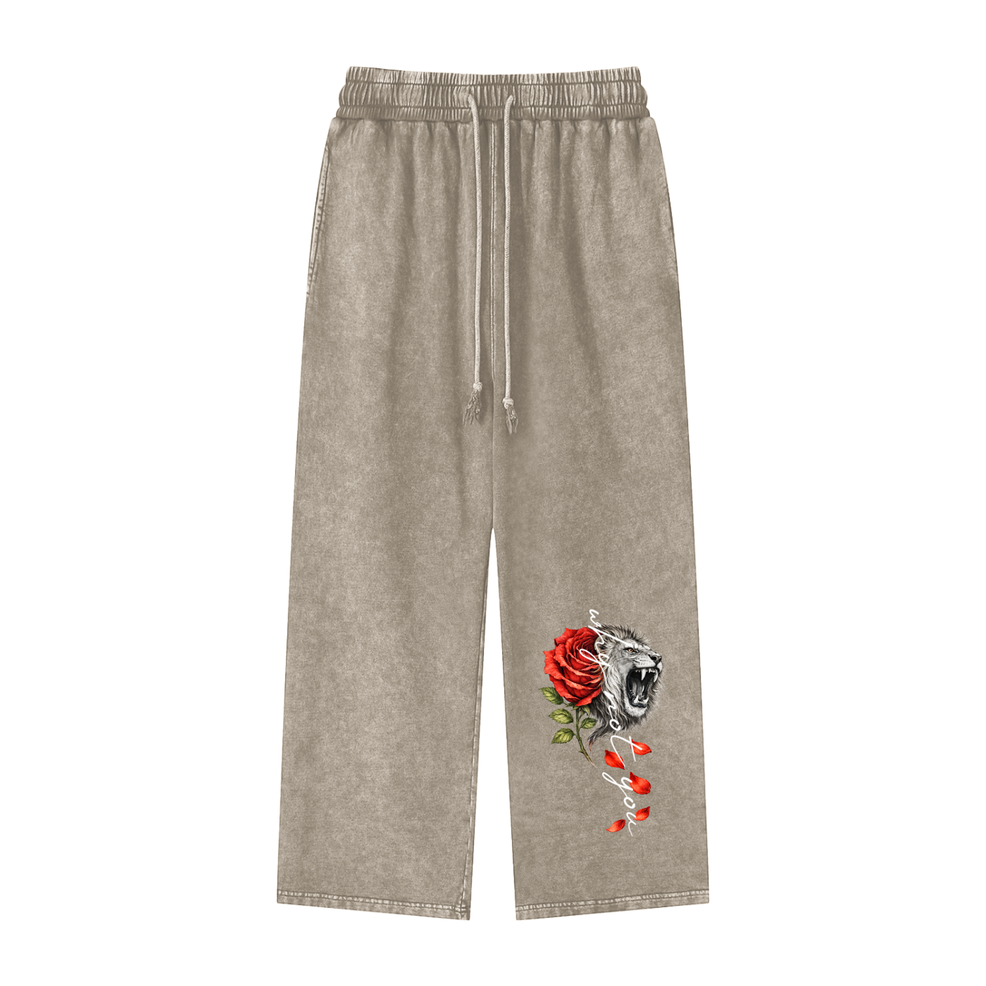 Snow Washed Straight Leg Pants