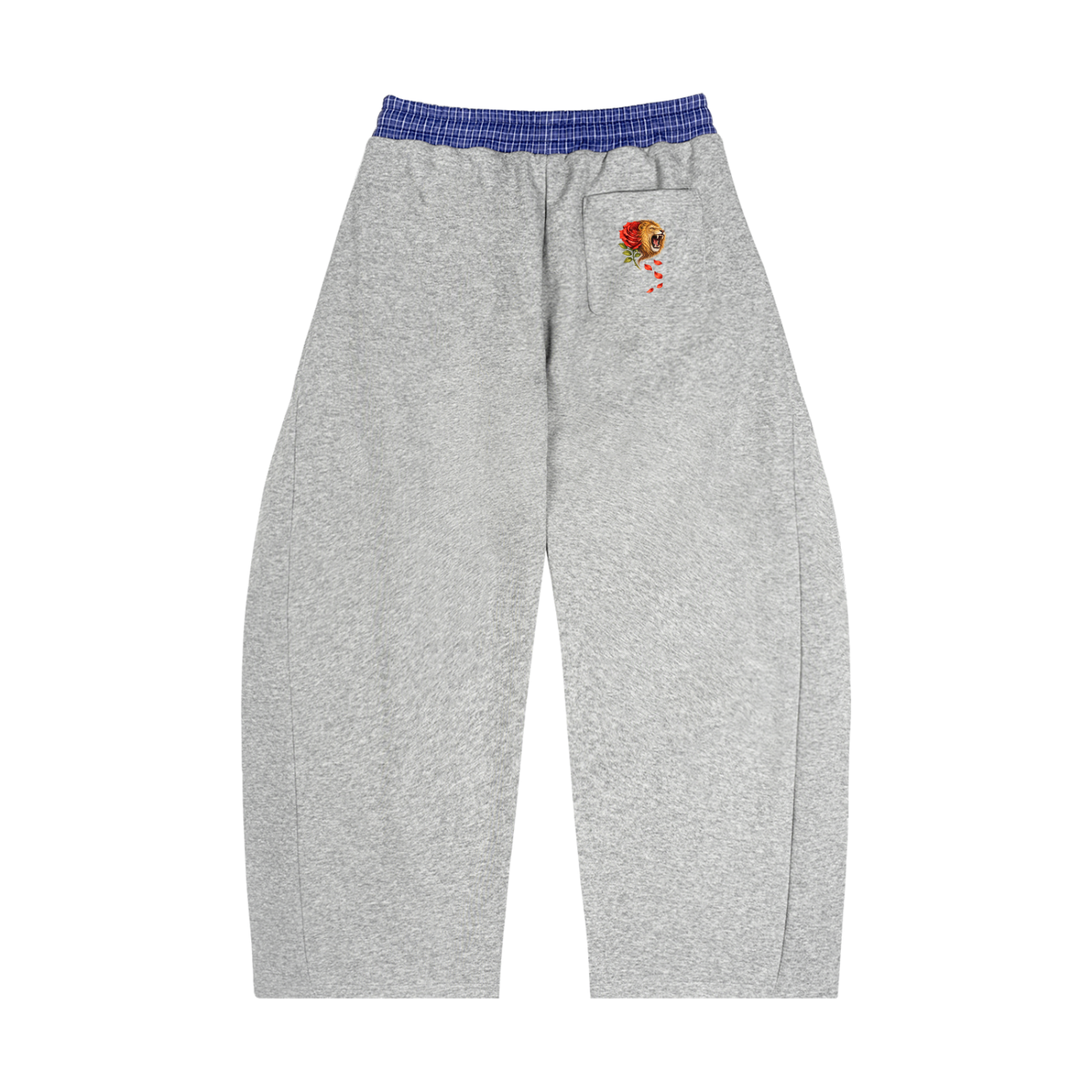 Plaid Waistband Barrel Sweatpants