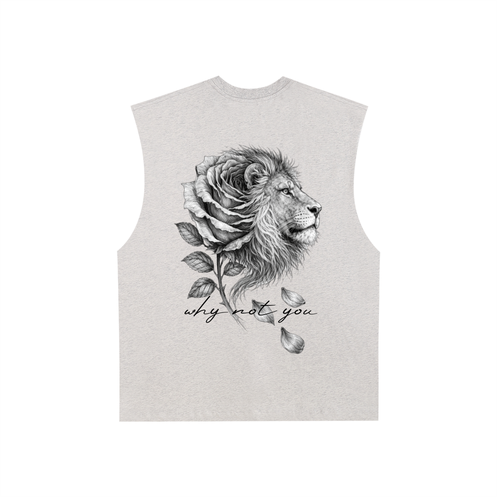 Raw Edge Cotton Tank Top