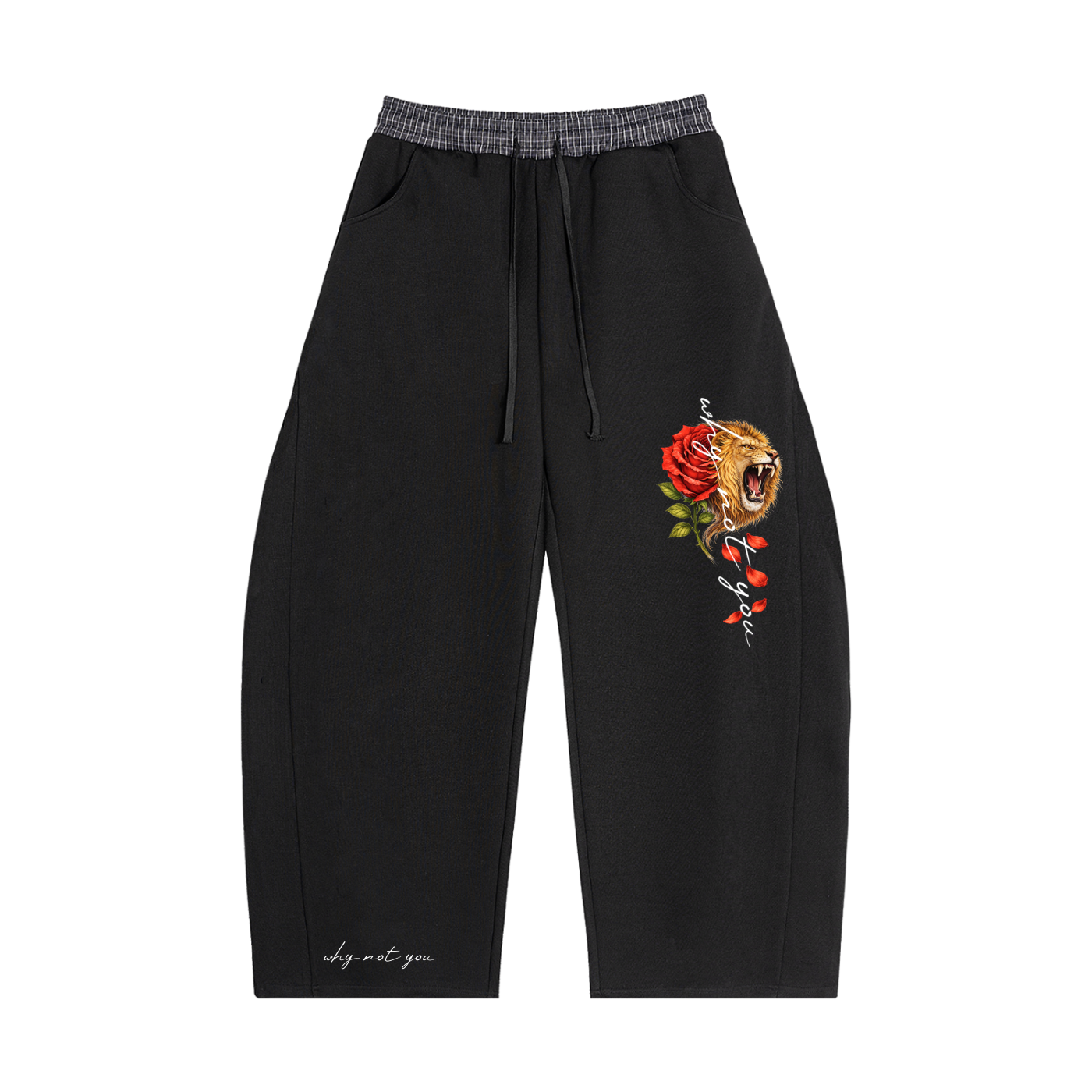 Plaid Waistband Barrel Sweatpants