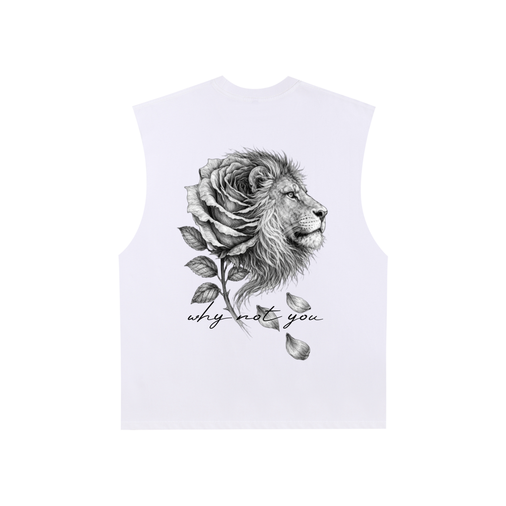 Raw Edge Cotton Tank Top