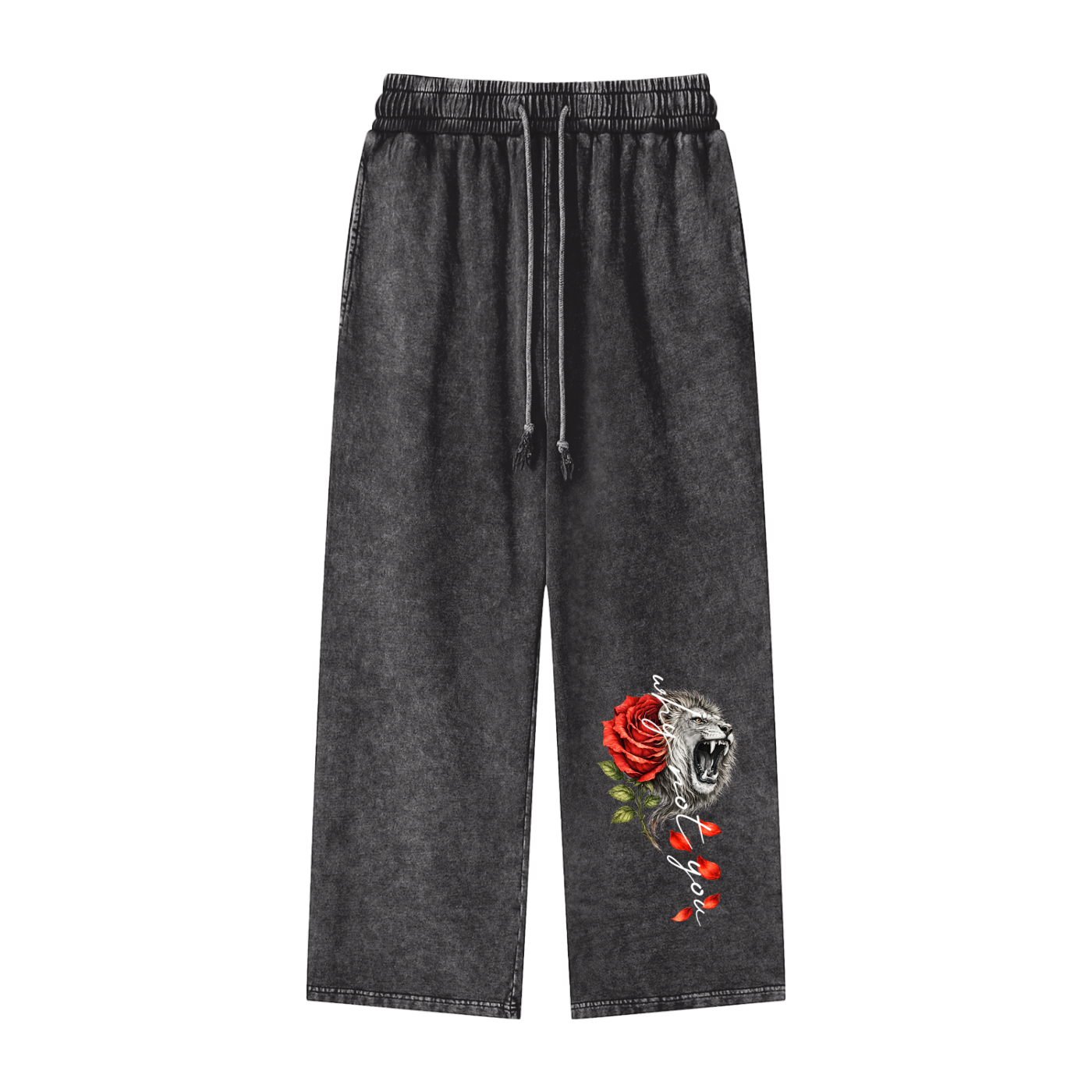 Snow Washed Straight Leg Pants
