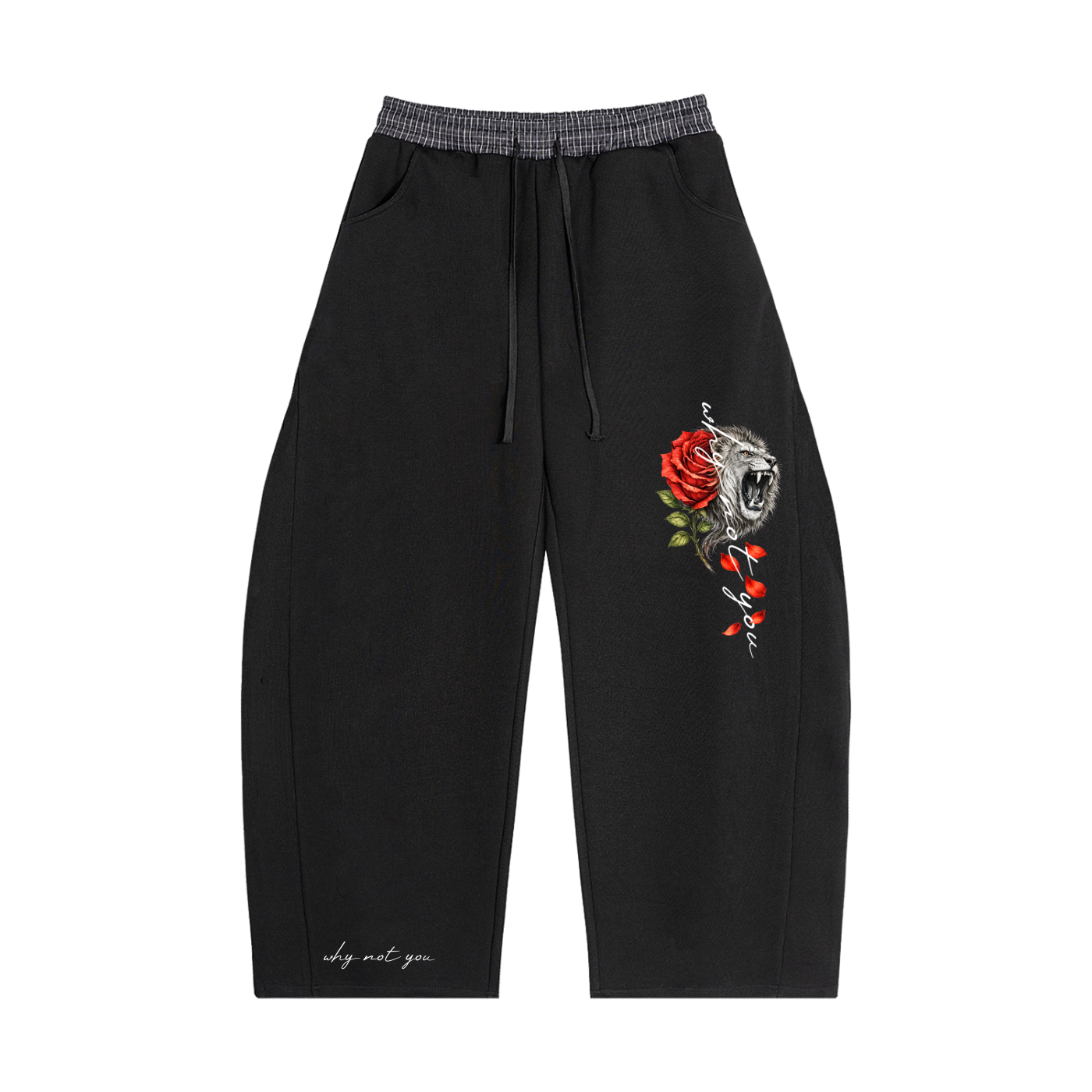 Plaid Waistband Barrel Sweatpants