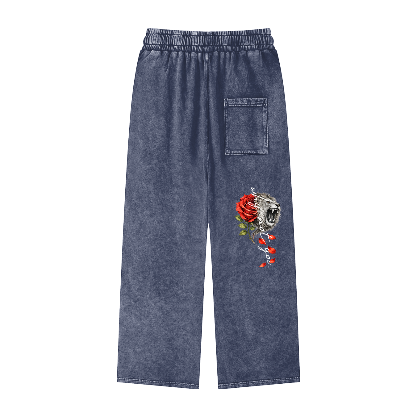Snow Washed Straight Leg Pants