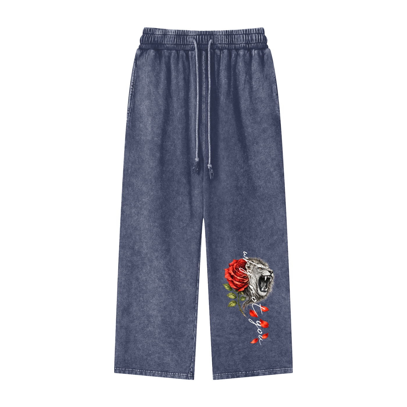 Snow Washed Straight Leg Pants
