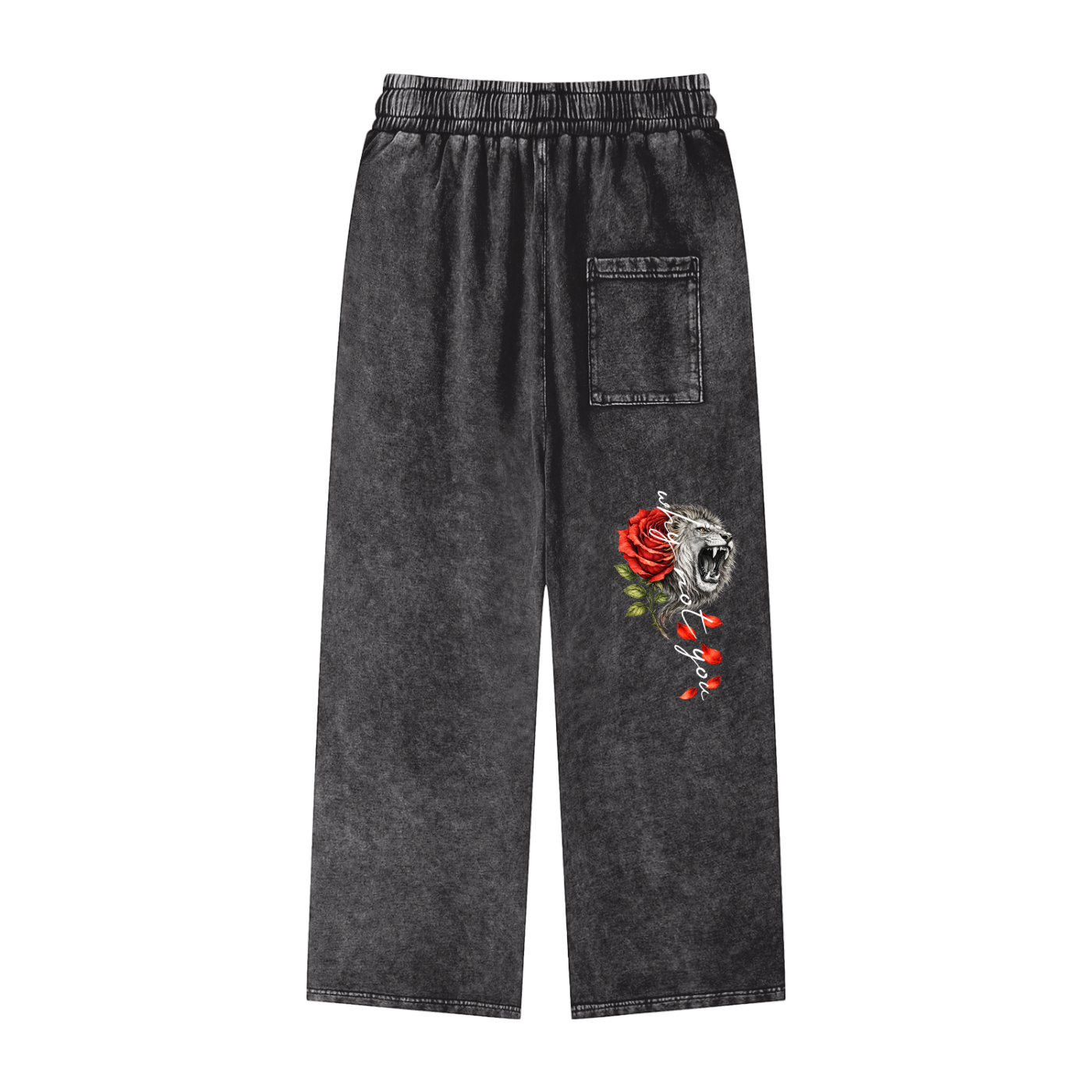 Snow Washed Straight Leg Pants