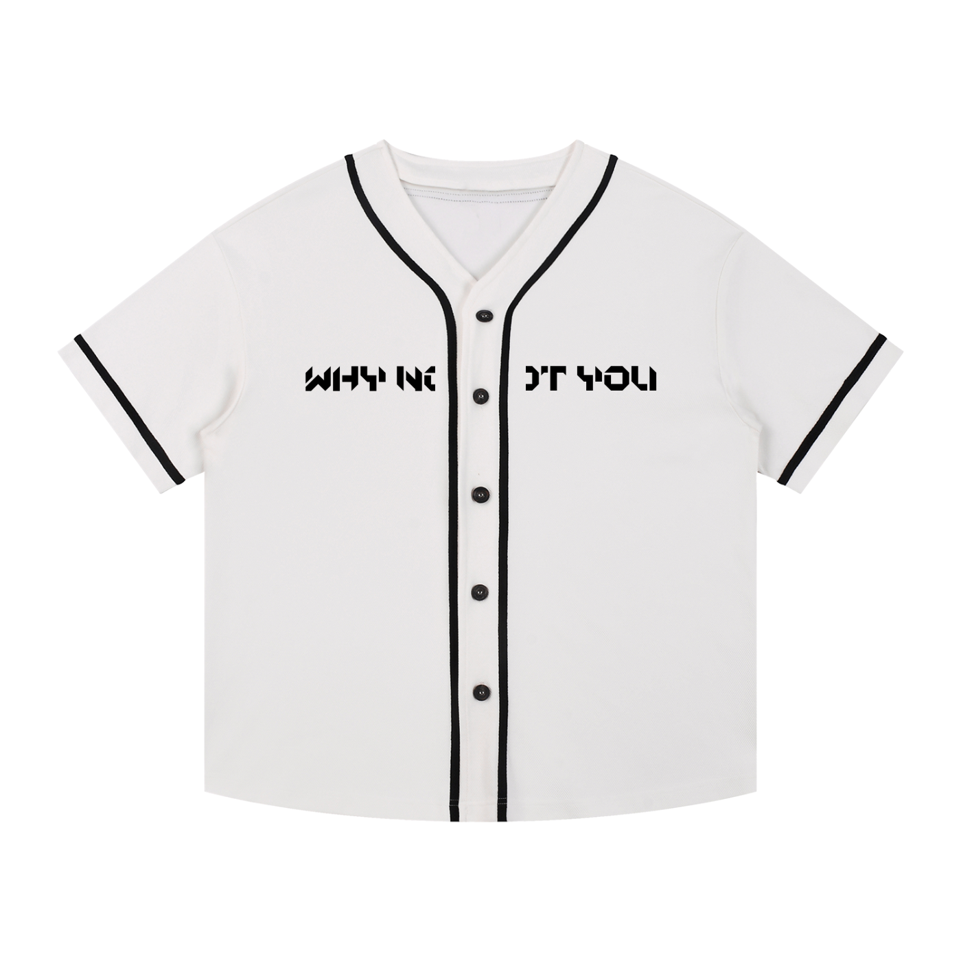 Contrast Piped Button-Up Jersey
